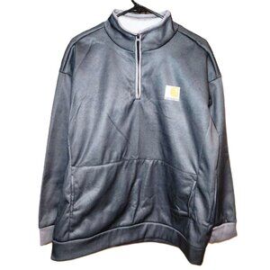 Carhartt lined sweater Men's medium Kangaroo pocket Quarter-zip Warm long-sleeve